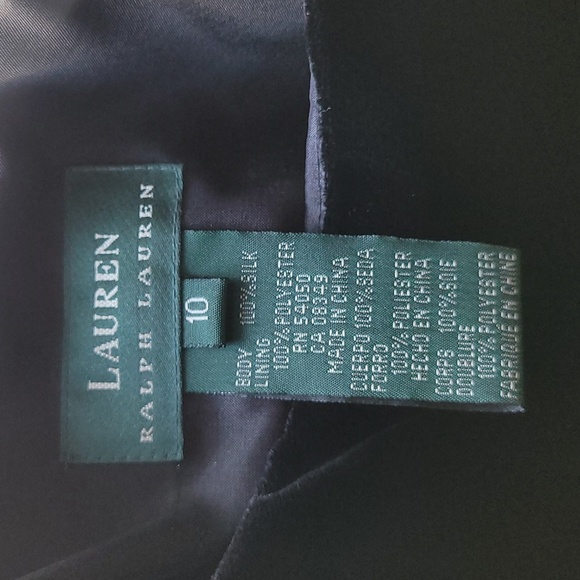 Vintage velvet, chiffon, and silk Ralph Lauren Dress - Picture 2 of 6